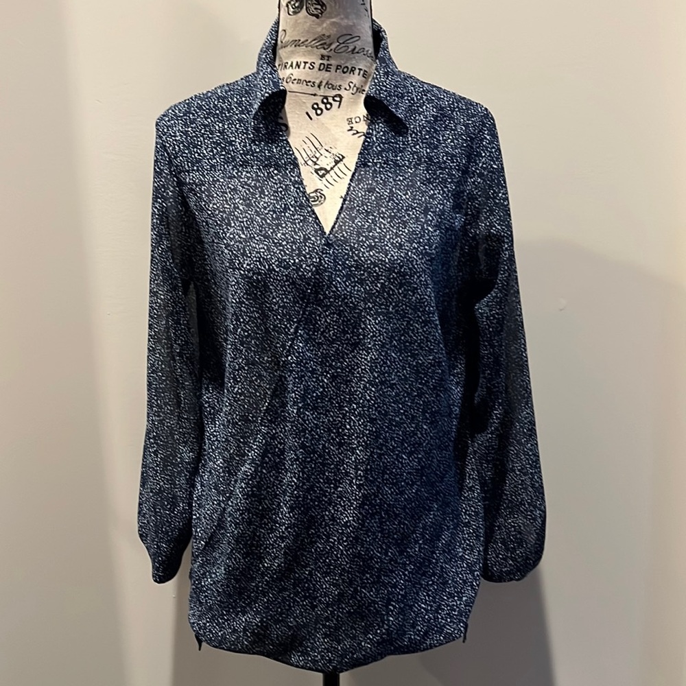 Cute sheer blue top size medium